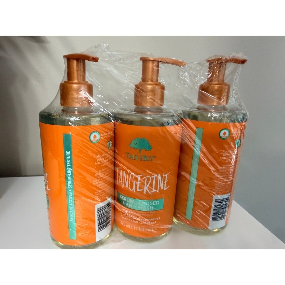 Tree Hut Hand Wash Unisex 11oz Orange Tangerine Serum Infused 3pk NWT